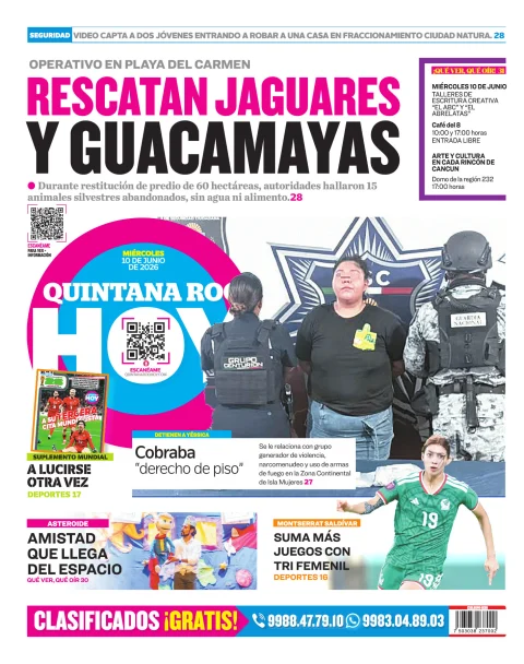 Portada de Quintana Roo Hoy (contraportada)