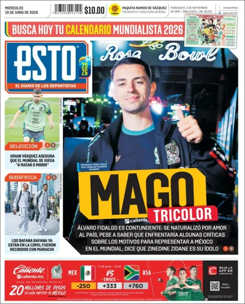Portada de Esto del miércoles, 10 de junio de 2026