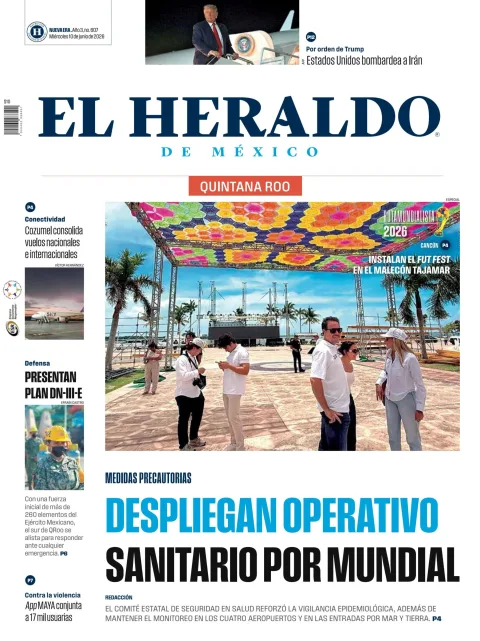 Portada de El Heraldo de Mexico - Quintana Roo