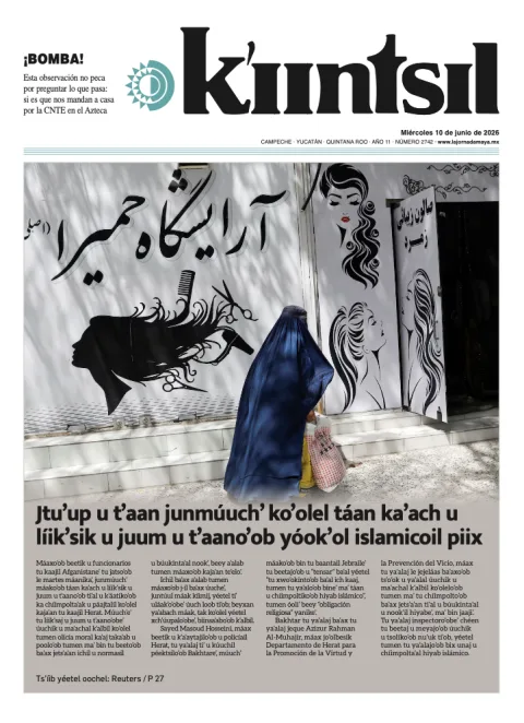 Portada de La Jornada - Kiintsil del miércoles, 10 de junio de 2026