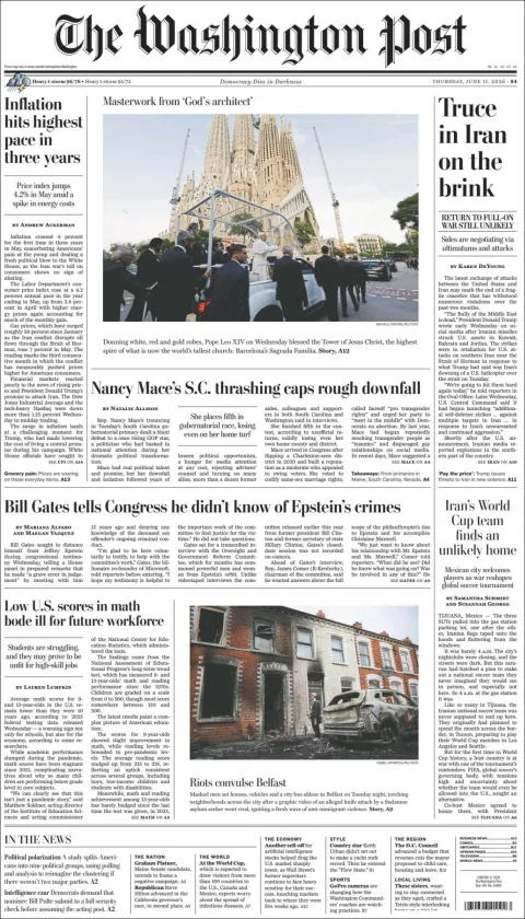 Portada de The Washington Post