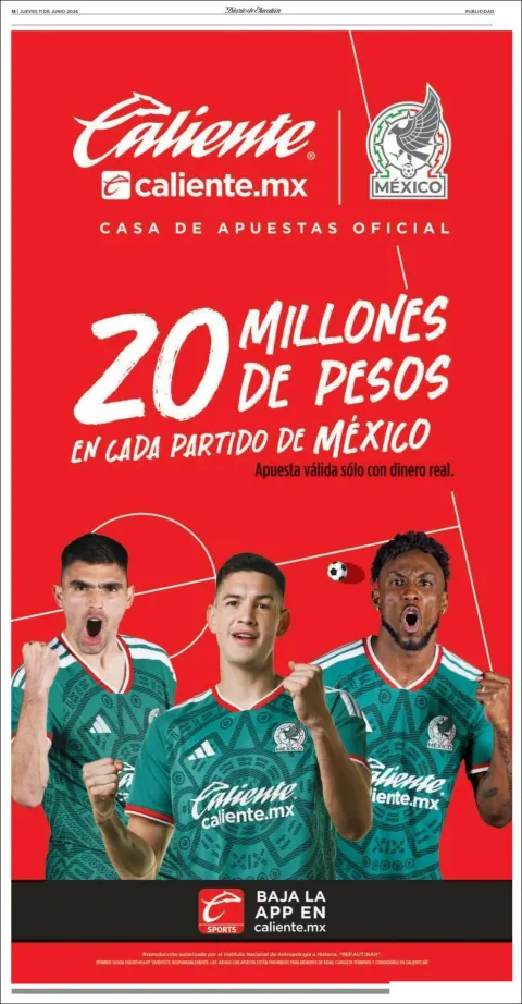 Portada de Diario de Yucatán del jueves, 11 de junio de 2026