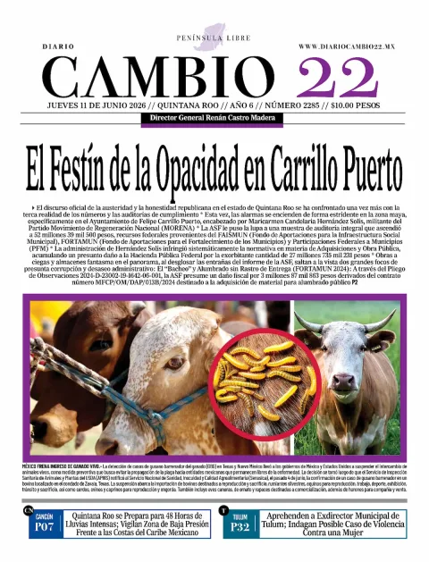 Portada de Diario Cambio 22 (portada)
