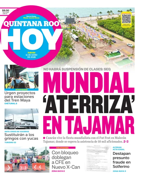 Portada de Quintana Roo Hoy (portada)