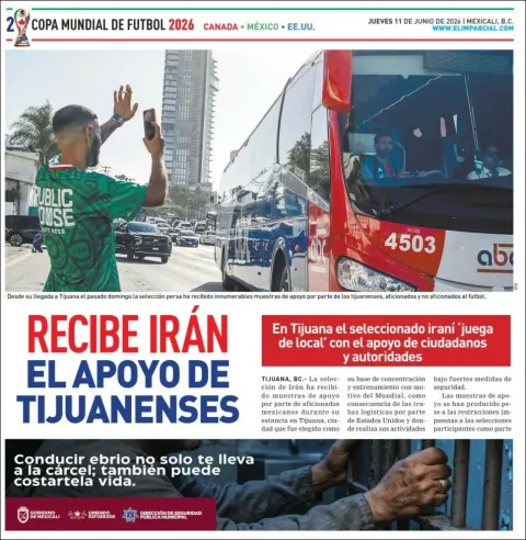 Portada de La Cronica del jueves, 11 de junio de 2026