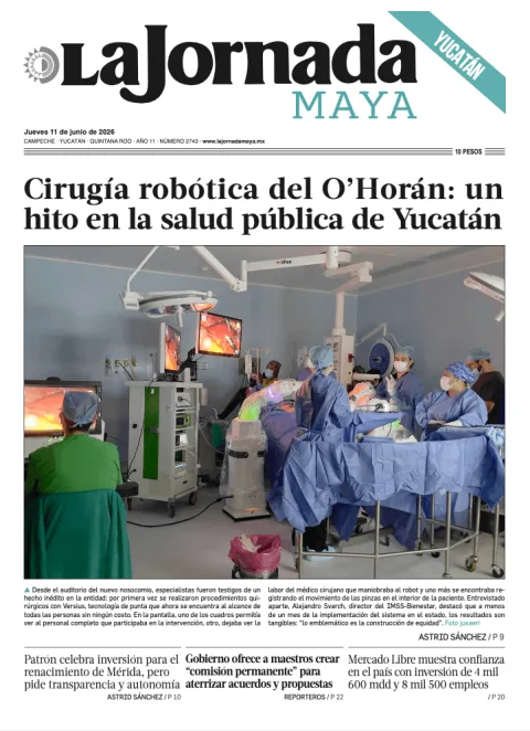 Portada de La Jornada Maya Yucatán del jueves, 11 de junio de 2026