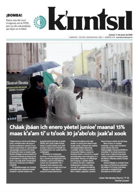 Portada de La Jornada - Kiintsil del jueves, 11 de junio de 2026