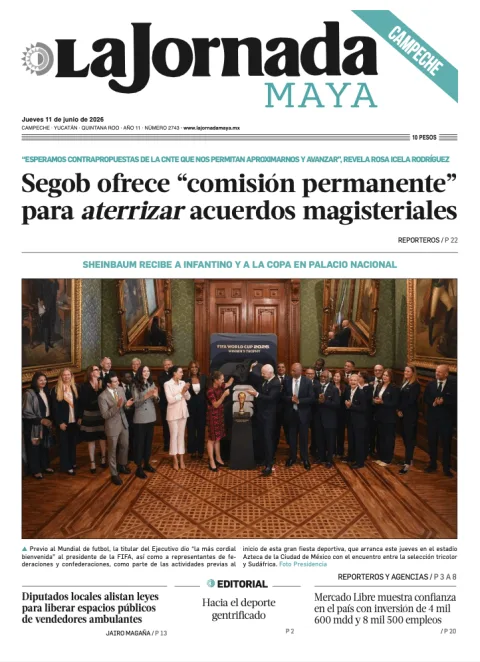 Portada de La Jornada Maya Campeche del jueves, 11 de junio de 2026