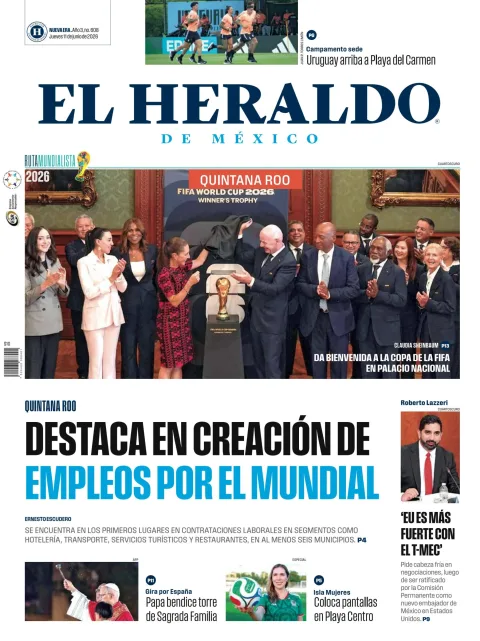 Portada de El Heraldo de Mexico - Quintana Roo