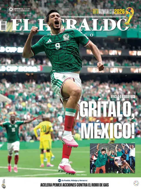 Portada de El Heraldo de Mexico del viernes, 12 de junio de 2026