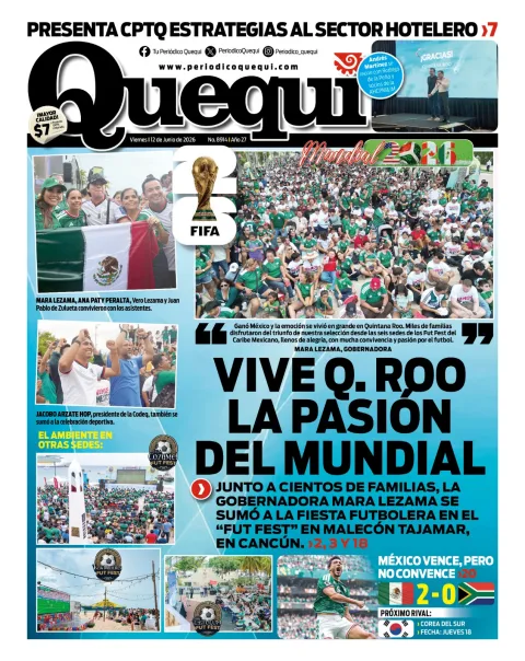 Portada de Quequi del viernes, 12 de junio de 2026
