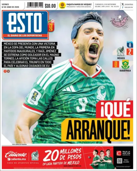 Portada de Esto del viernes, 12 de junio de 2026