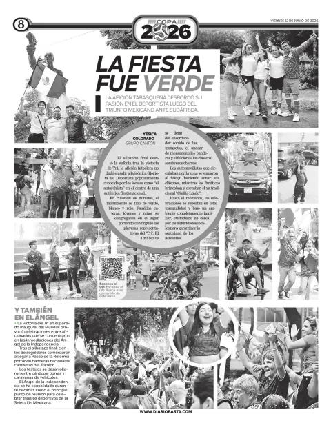 Portada de Basta! (contraportada) del viernes, 12 de junio de 2026