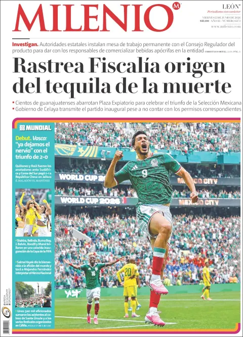 Portada de Milenio Leon del viernes, 12 de junio de 2026