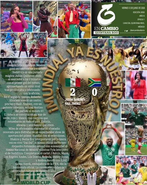 Portada de En Cambio - Quintana Roo (contraportada) del viernes, 12 de junio de 2026
