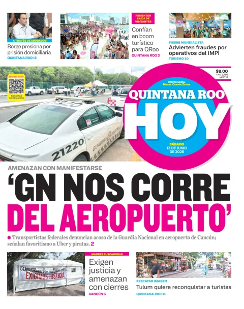 Portada de Quintana Roo Hoy (portada)