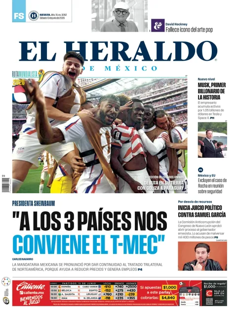 Portada de El Heraldo de Mexico