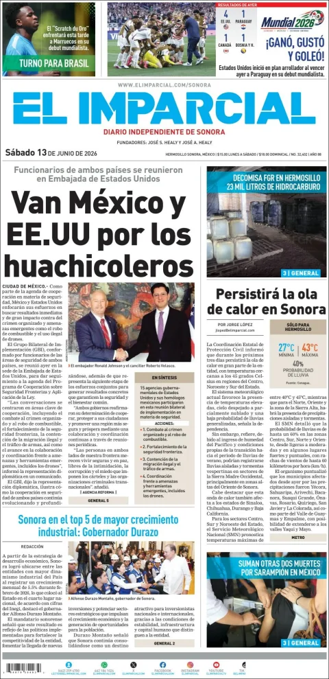 Portada de El Imparcial