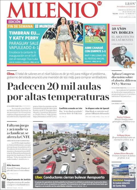 Portada de Milenio Leon del sábado, 13 de junio de 2026