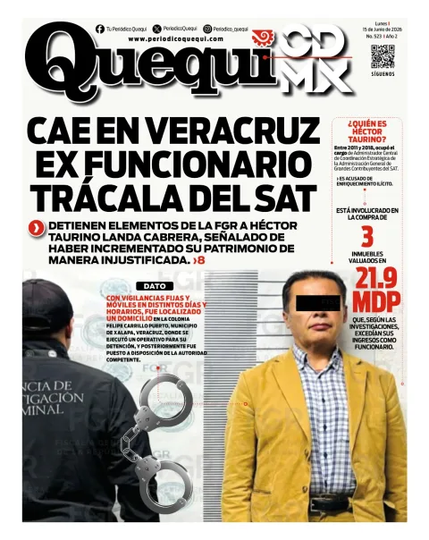 Portada de Quequi CDMX del lunes, 15 de junio de 2026