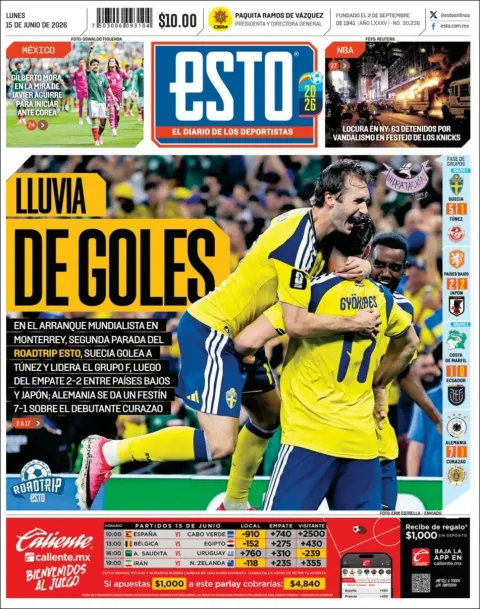 Portada de Esto del lunes, 15 de junio de 2026