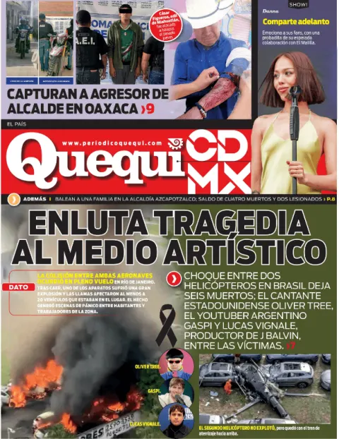 Portada de Quequi CDMX (contraportada) del lunes, 15 de junio de 2026