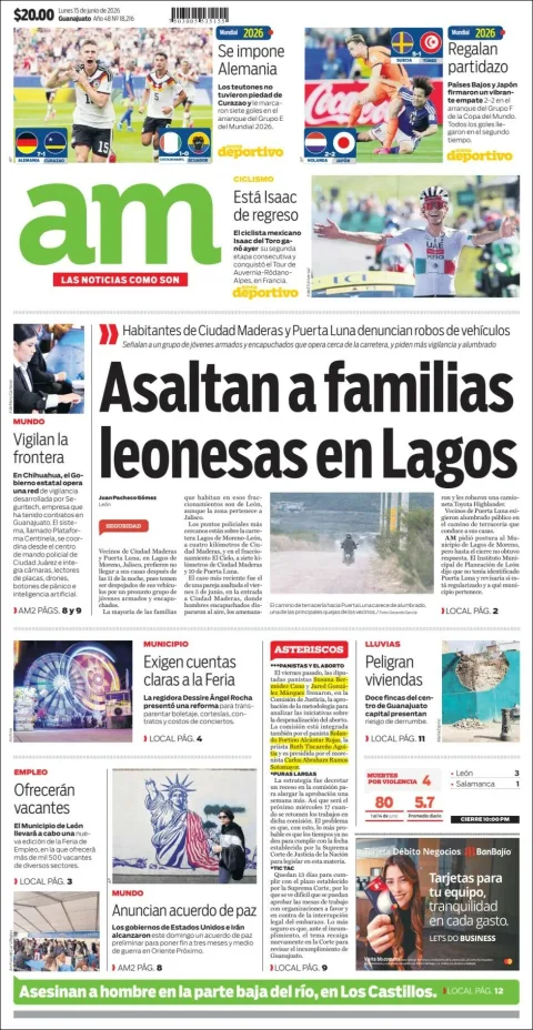 Portada de Am Corredor Industrial del lunes, 15 de junio de 2026