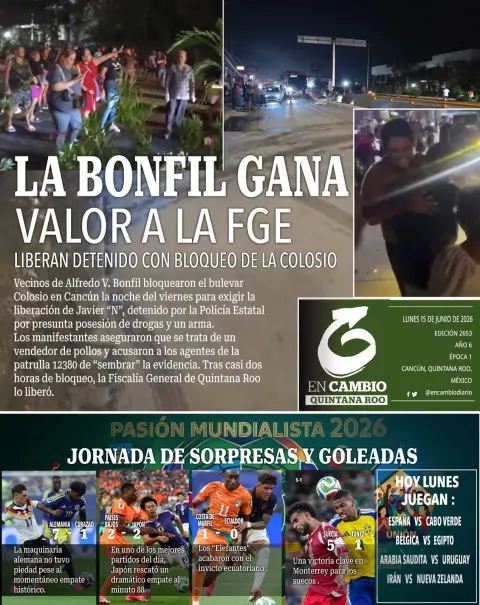 Portada de En Cambio - Tabasco (contraportada) del lunes, 15 de junio de 2026