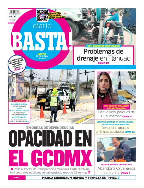 Portada de Basta! (portada) del martes, 16 de junio de 2026