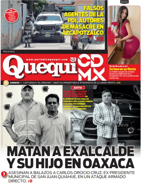 Portada de Quequi CDMX (contraportada) del martes, 16 de junio de 2026