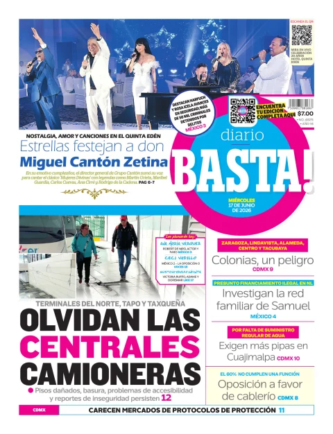 Portada de Basta! (portada) del miércoles, 17 de junio de 2026