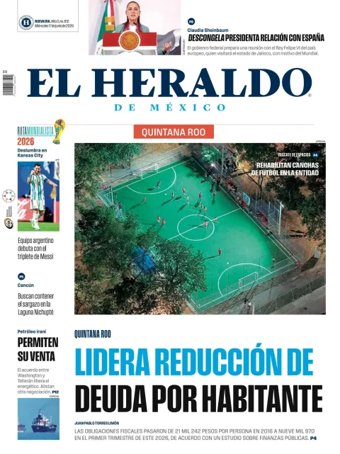 Portada de El Heraldo de Mexico - Quintana Roo del miércoles, 17 de junio de 2026