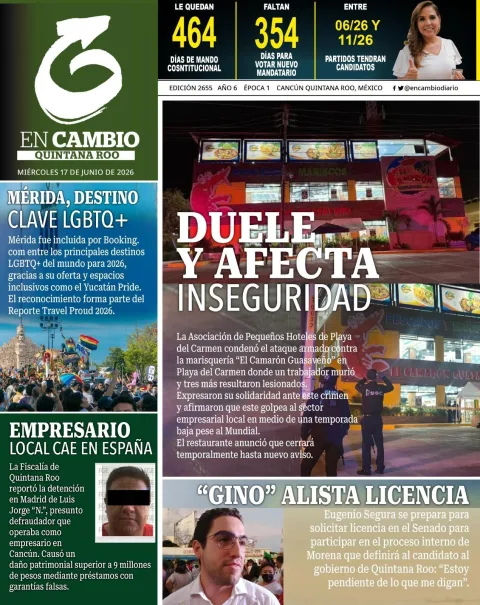 Portada de En Cambio - Quintana Roo (portada) del miércoles, 17 de junio de 2026