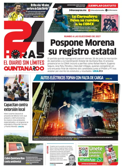 Portada de 24 Horas Quintana Roo
