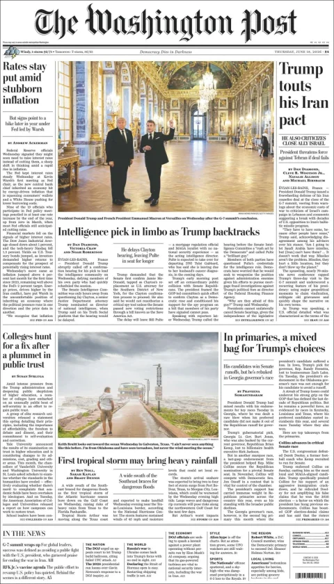 Portada de The Washington Post