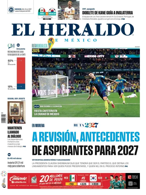 Portada de El Heraldo de Mexico