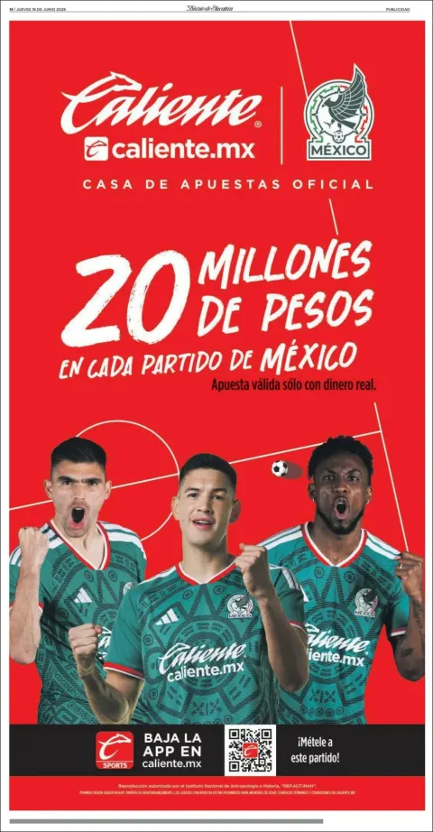 Portada de Diario de Yucatán del jueves, 18 de junio de 2026