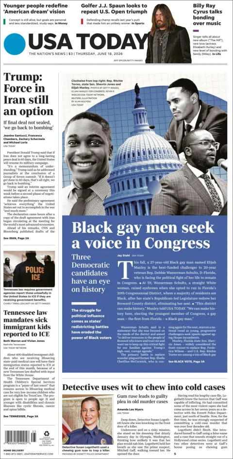 Portada de Usa Today