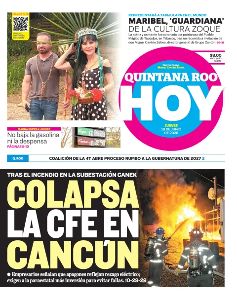 Portada de Quintana Roo Hoy (portada)