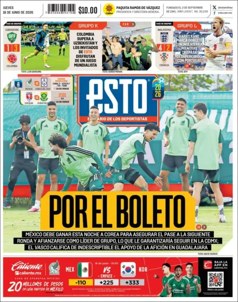 Portada de Esto del jueves, 18 de junio de 2026