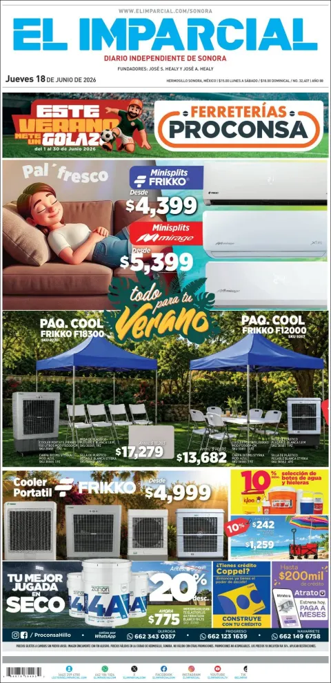Portada de El Imparcial