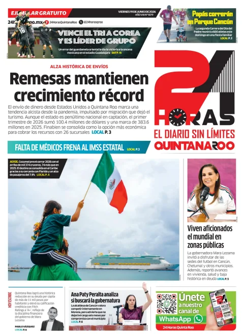 Portada de 24 Horas Quintana Roo