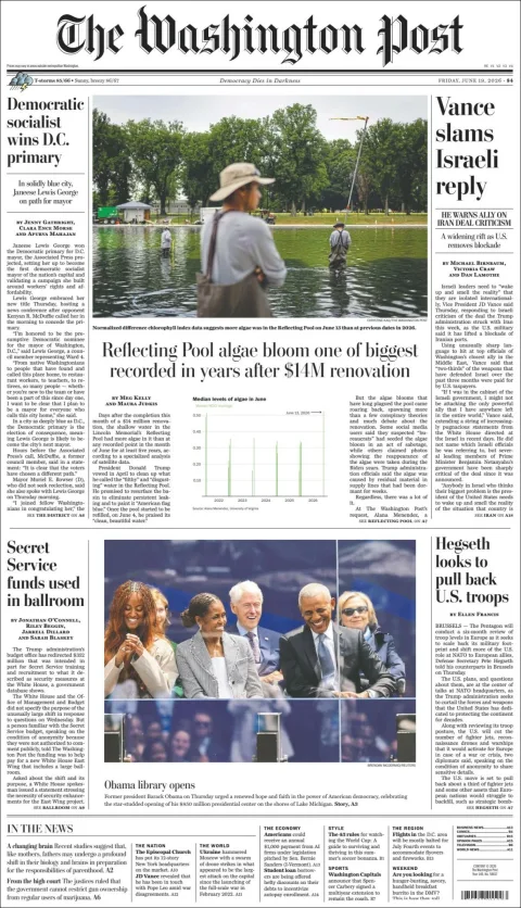 Portada de The Washington Post