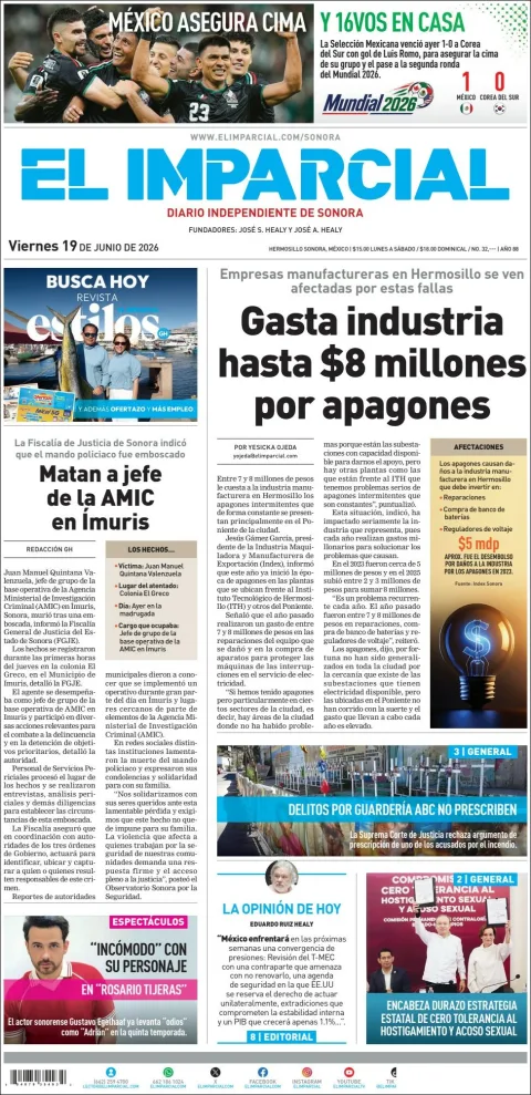 Portada de El Imparcial
