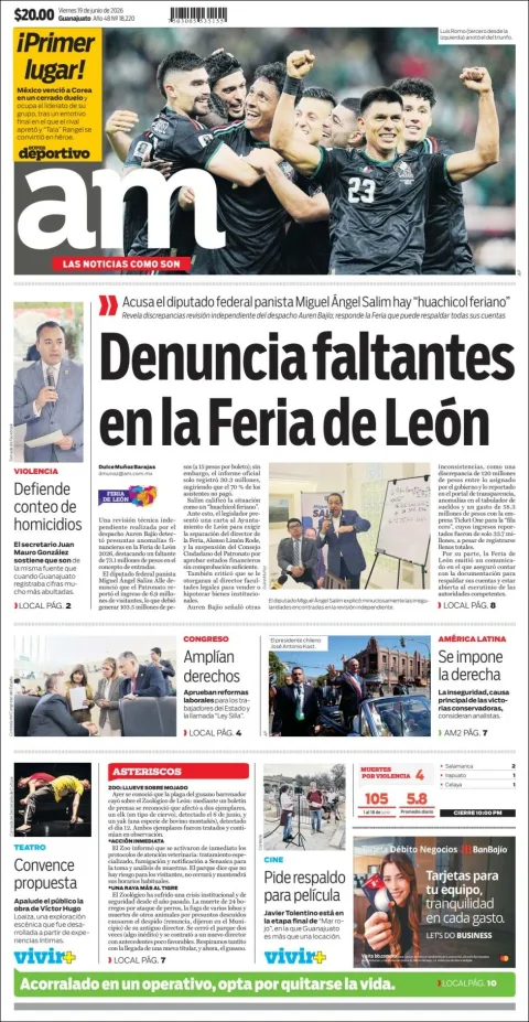 Portada de Am Corredor Industrial del viernes, 19 de junio de 2026