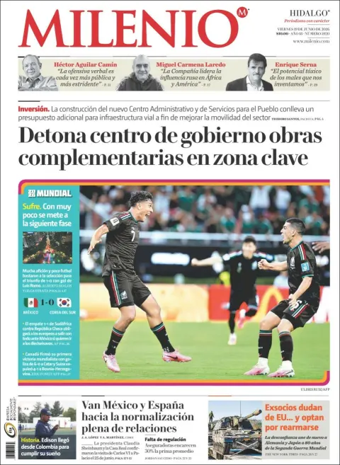 Portada de Milenio Hidalgo del viernes, 19 de junio de 2026