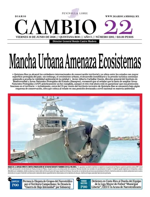 Portada de Diario Cambio 22 (contraportada)