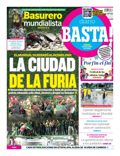 Portada de Basta! (portada) del sábado, 20 de junio de 2026