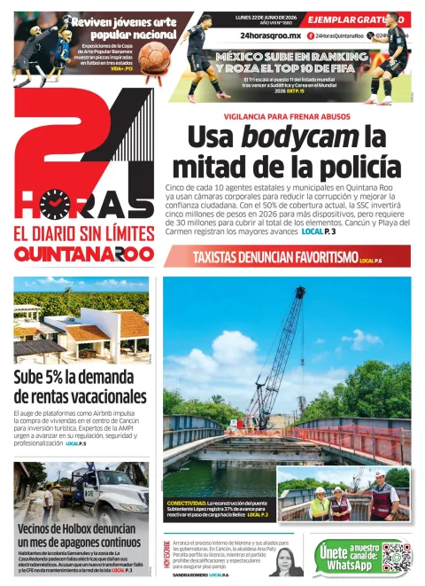 Portada de 24 Horas Quintana Roo