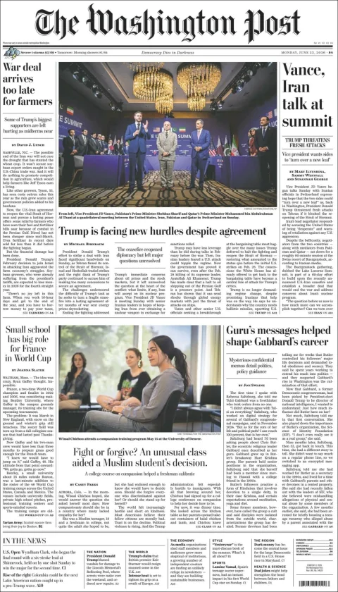 Portada de The Washington Post